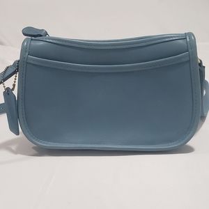 Vintage Coach Rare Glacier Blue Crossbody Purse